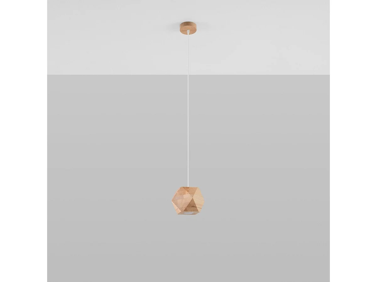 Lampe pendante Taina bois naturel
