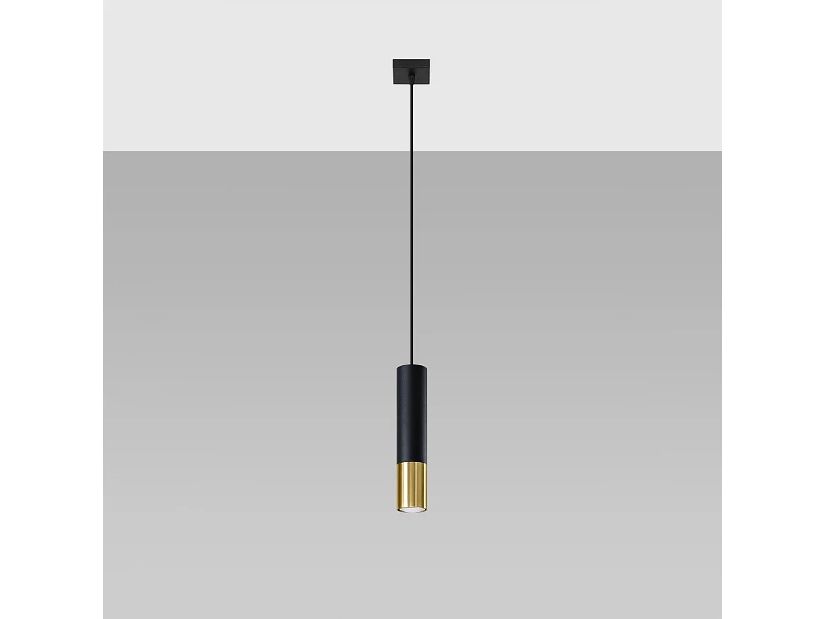 Lampe suspendue Luminous 1 noir-doré