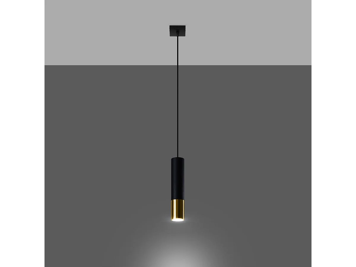 Lampe suspendue Luminous 1 noir-doré