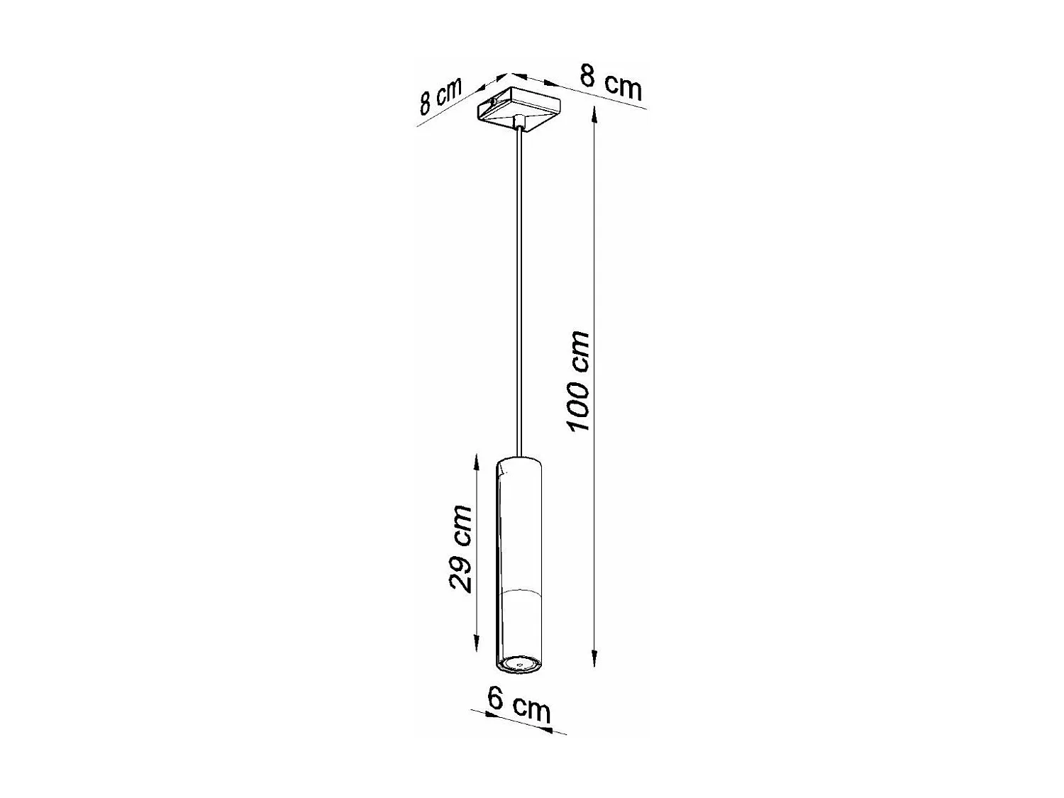 Lampe suspendue Luminous 1 noir-doré