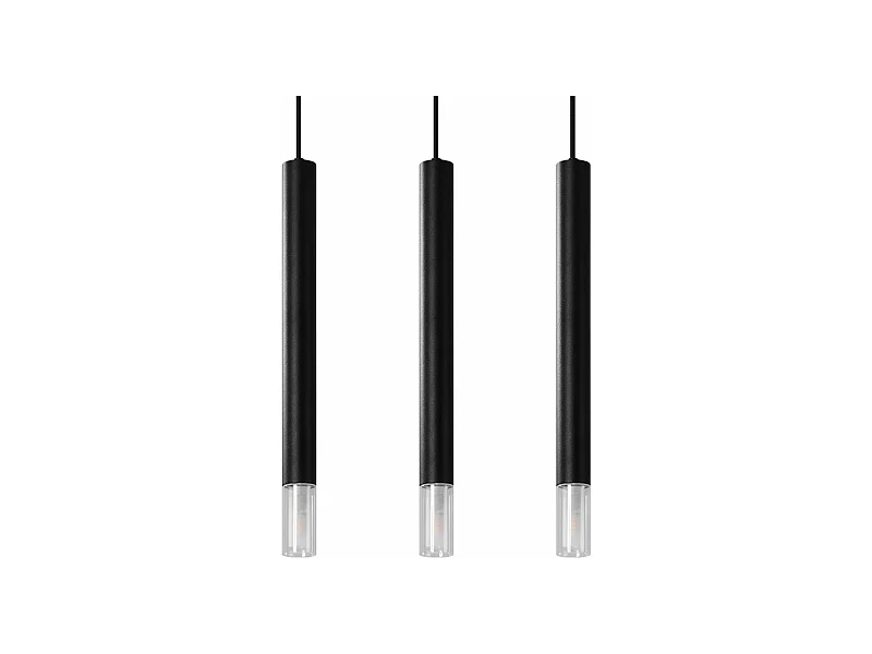 Lampe pendante Ziva 3 noir