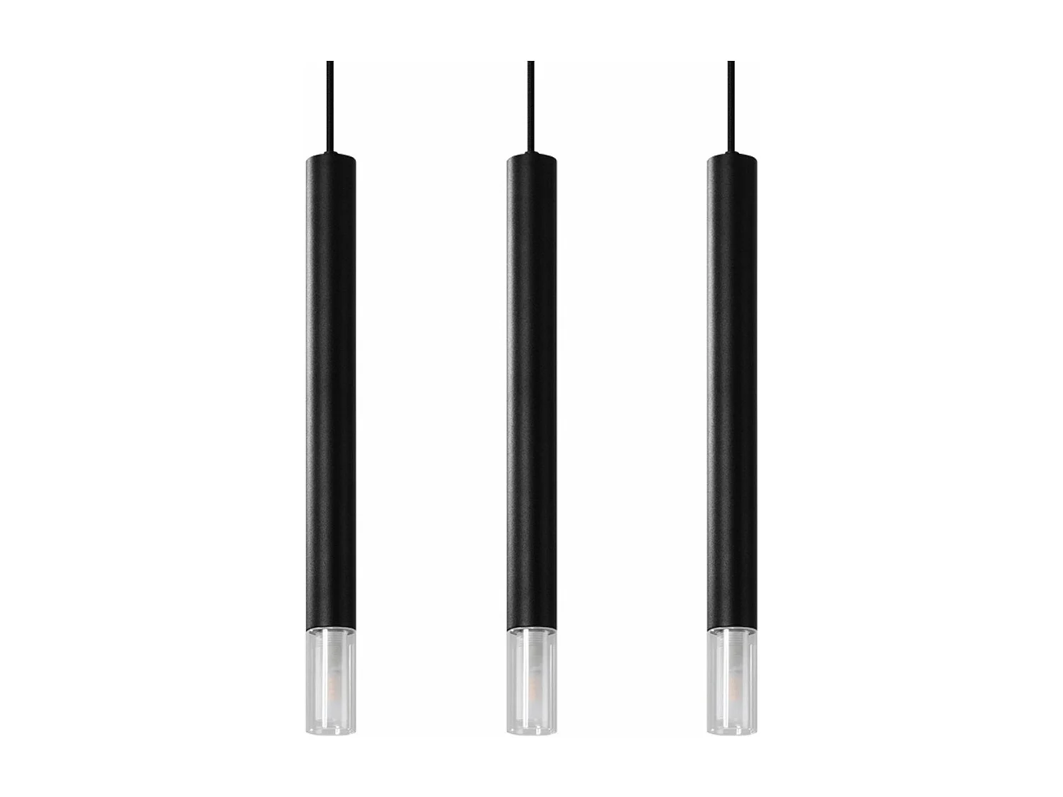 Lampe pendante Ziva 3 noir