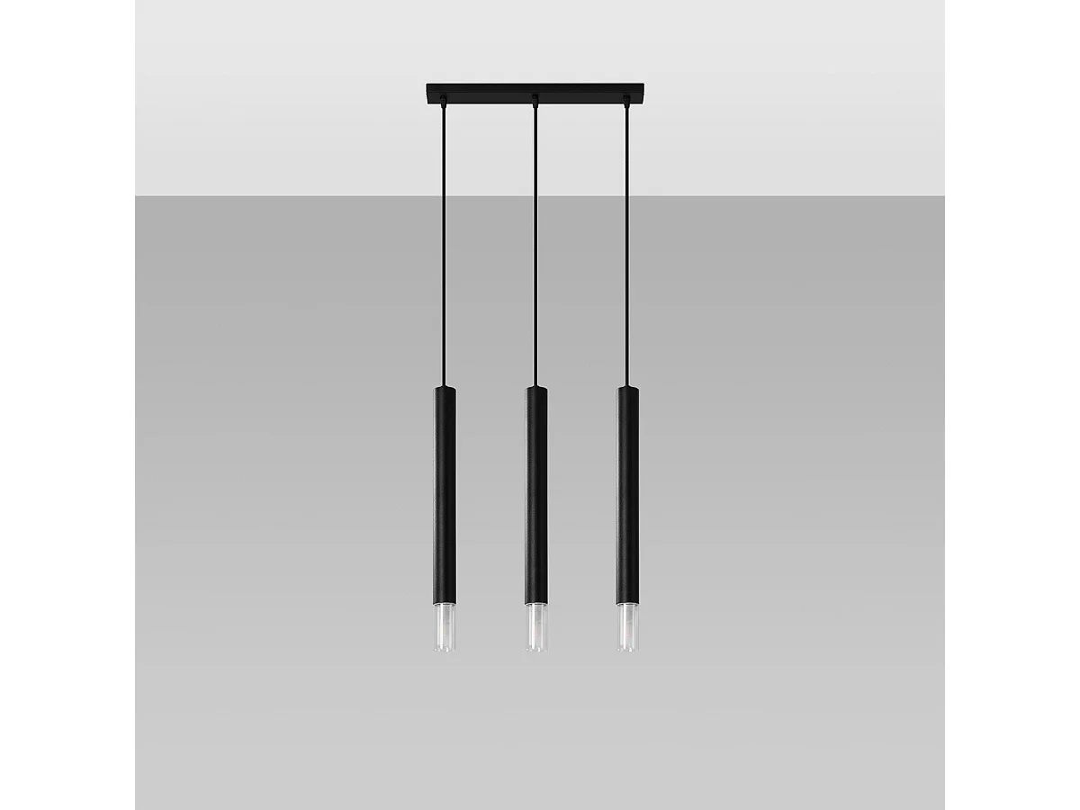 Lampe pendante Ziva 3 noir