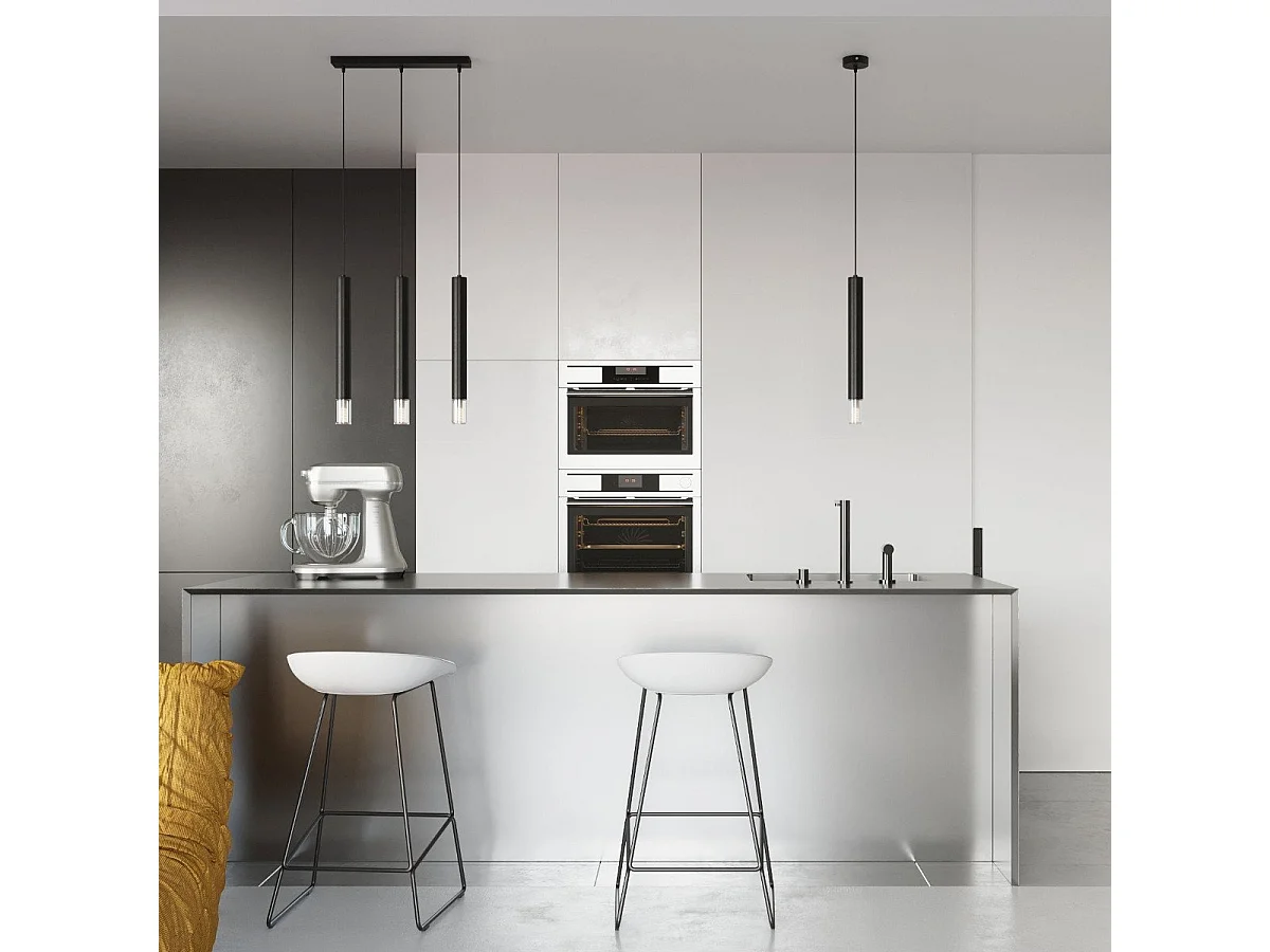 Lampe pendante Ziva 3 noir