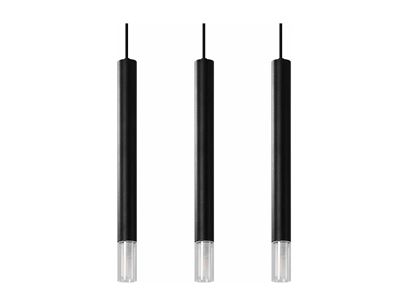 Lampe pendante Ziva 3 noir