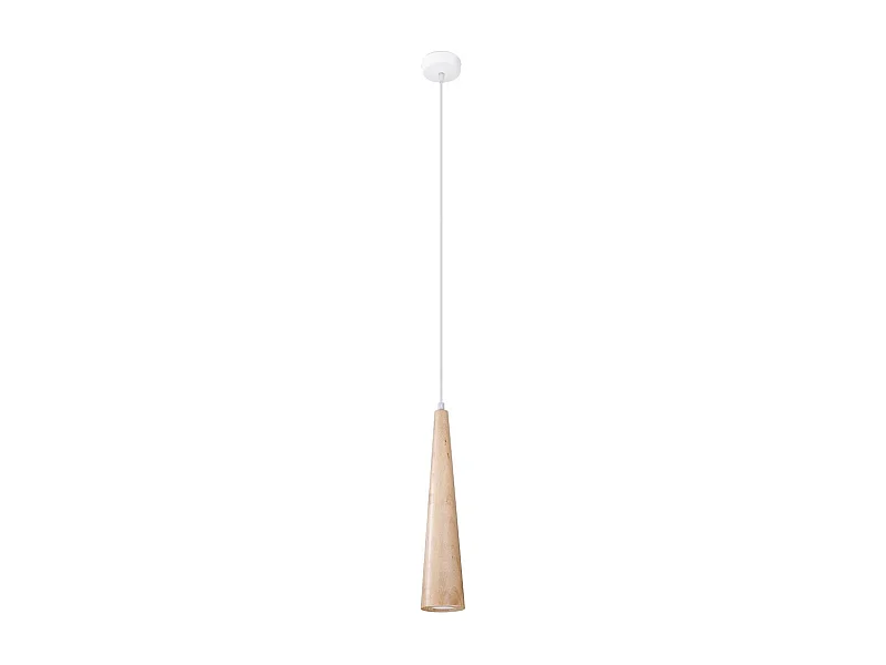 Lampe suspendue Lucia 1 en bois naturel