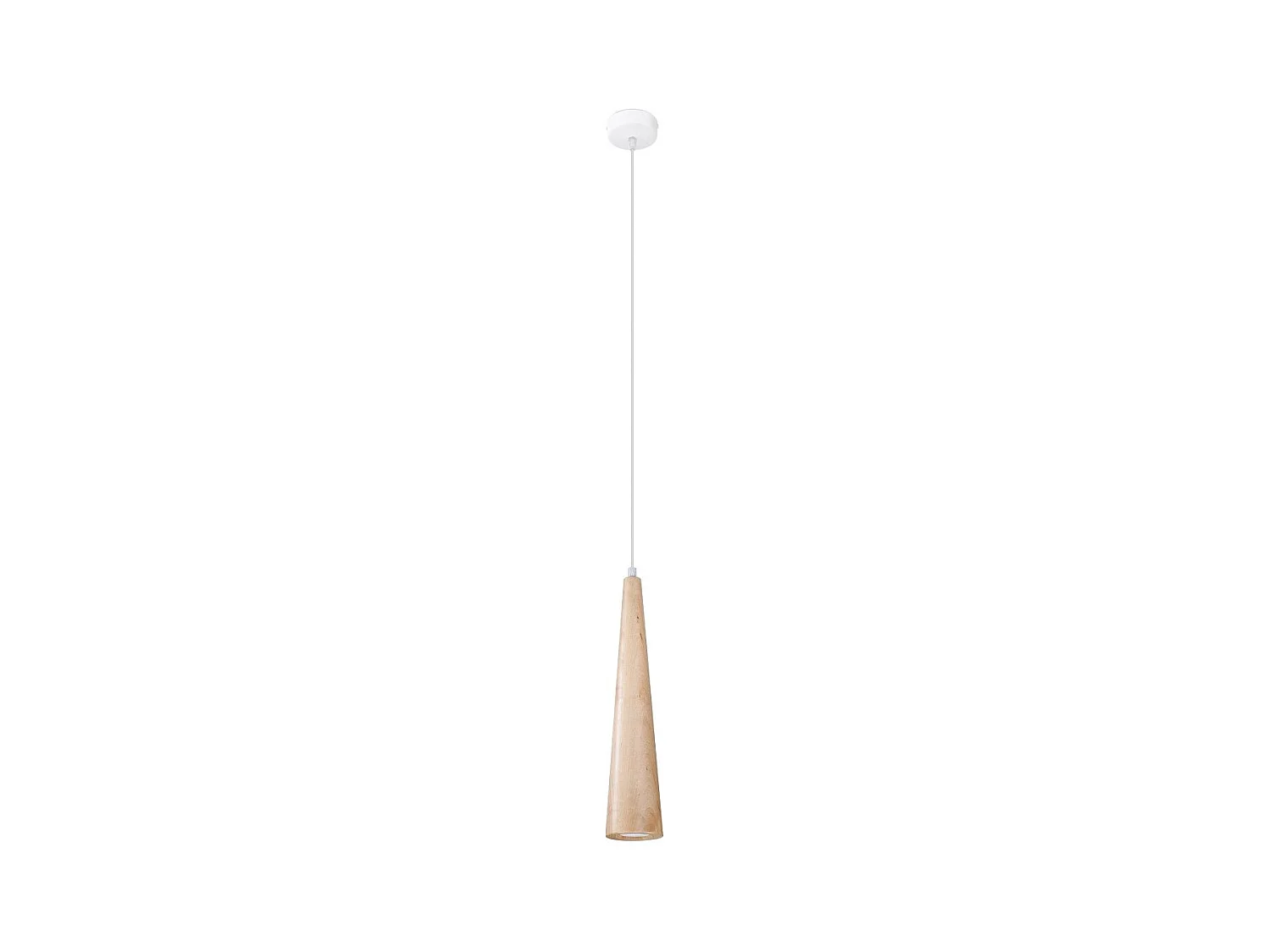 Lampe suspendue Lucia 1 en bois naturel