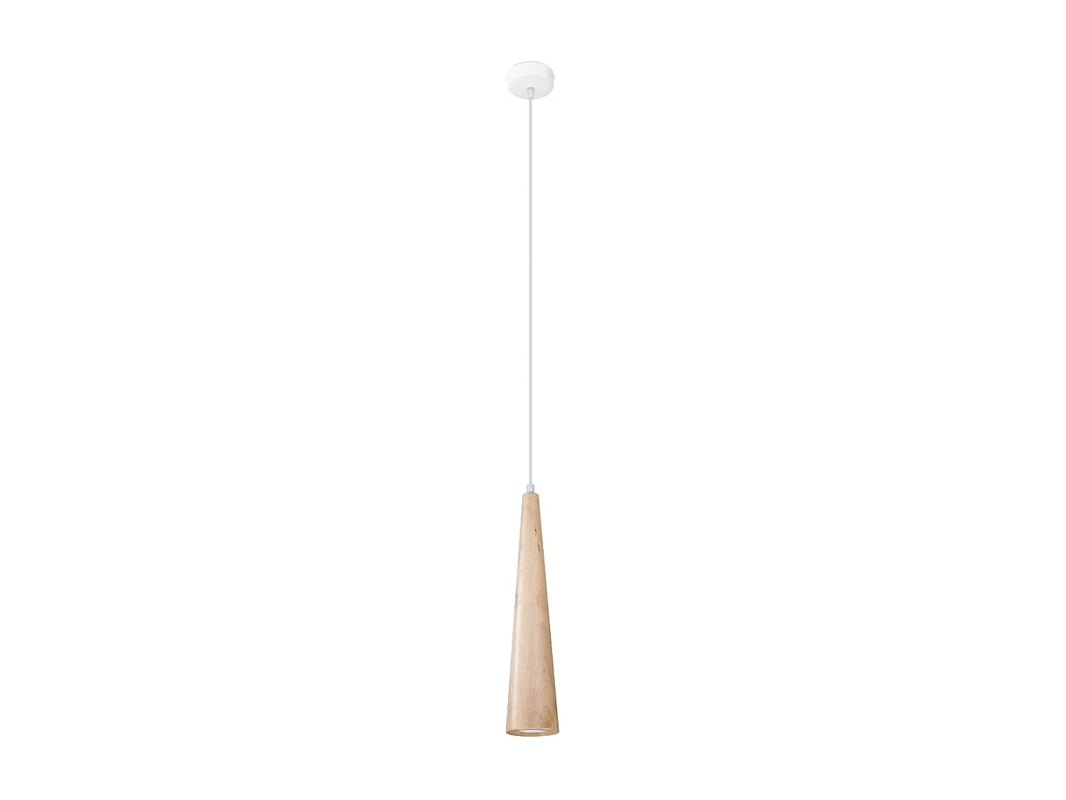 Lampe suspendue Lucia 1 en bois naturel