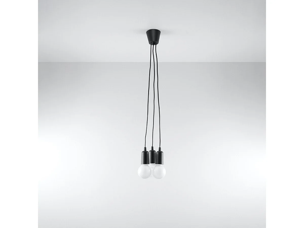Lampe pendante Dione 3 noir