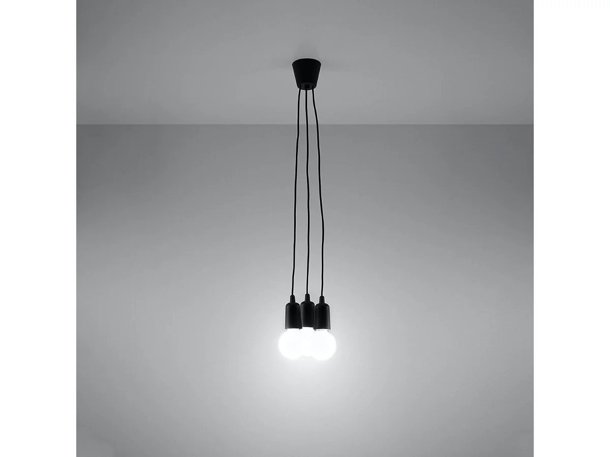 Lampe pendante Dione 3 noir
