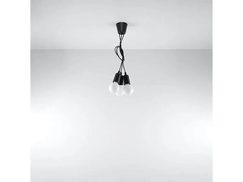 Lampe pendante Dione 3 noir
