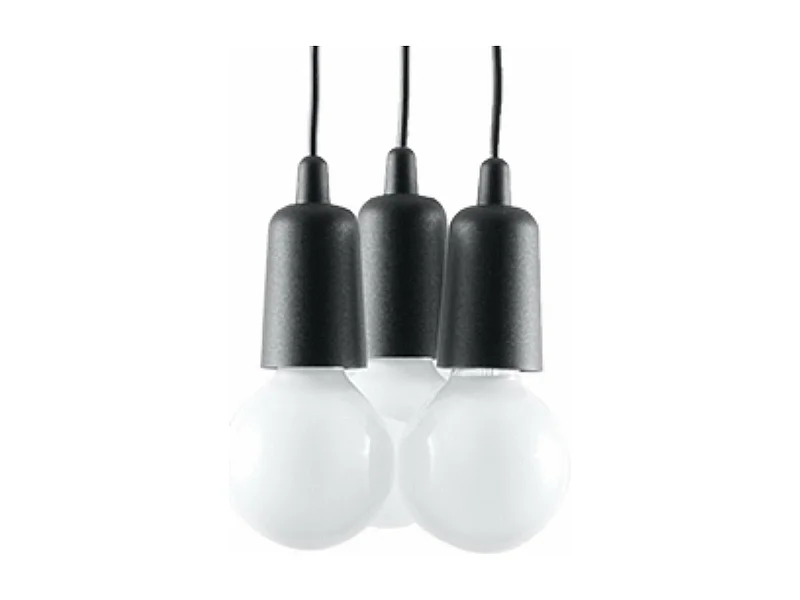 Lampe pendante Dione 3 noir