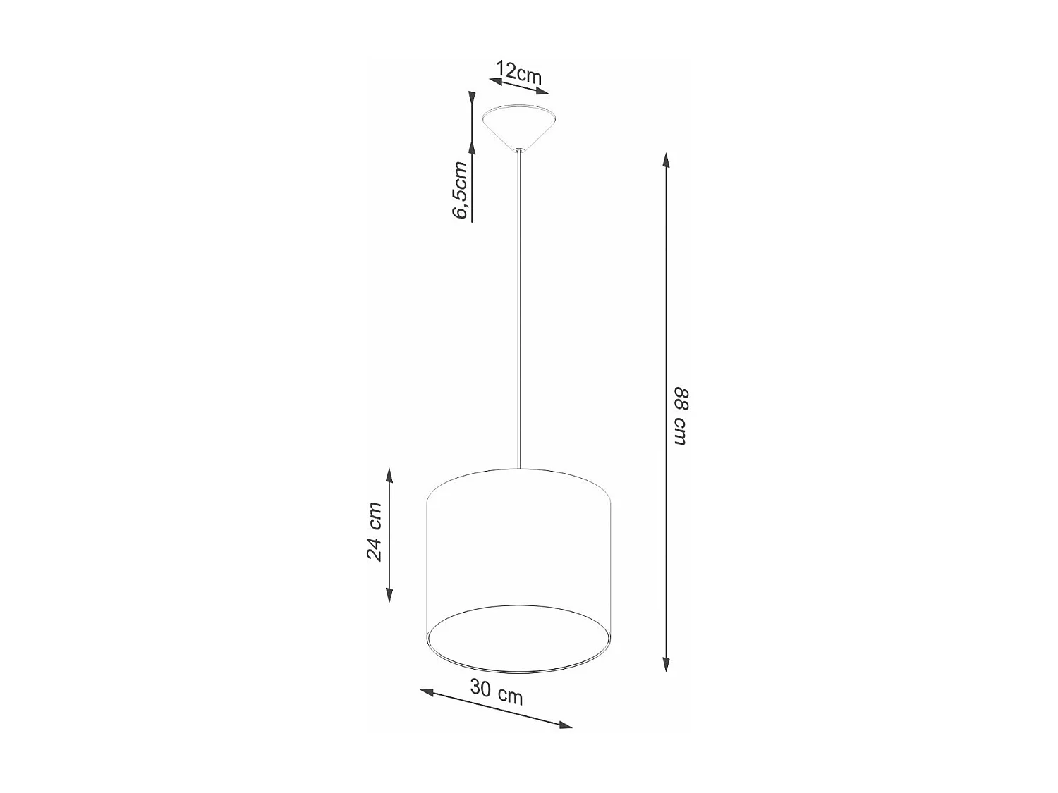 Lampe suspendue Novara 30 noir