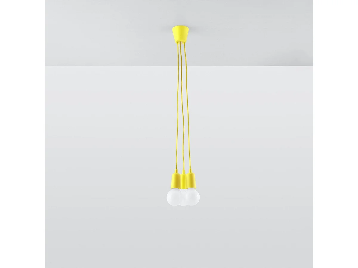 Lampe pendante Dione 3 jaune