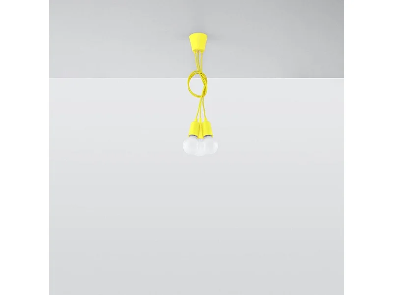 Lampe pendante Dione 3 jaune