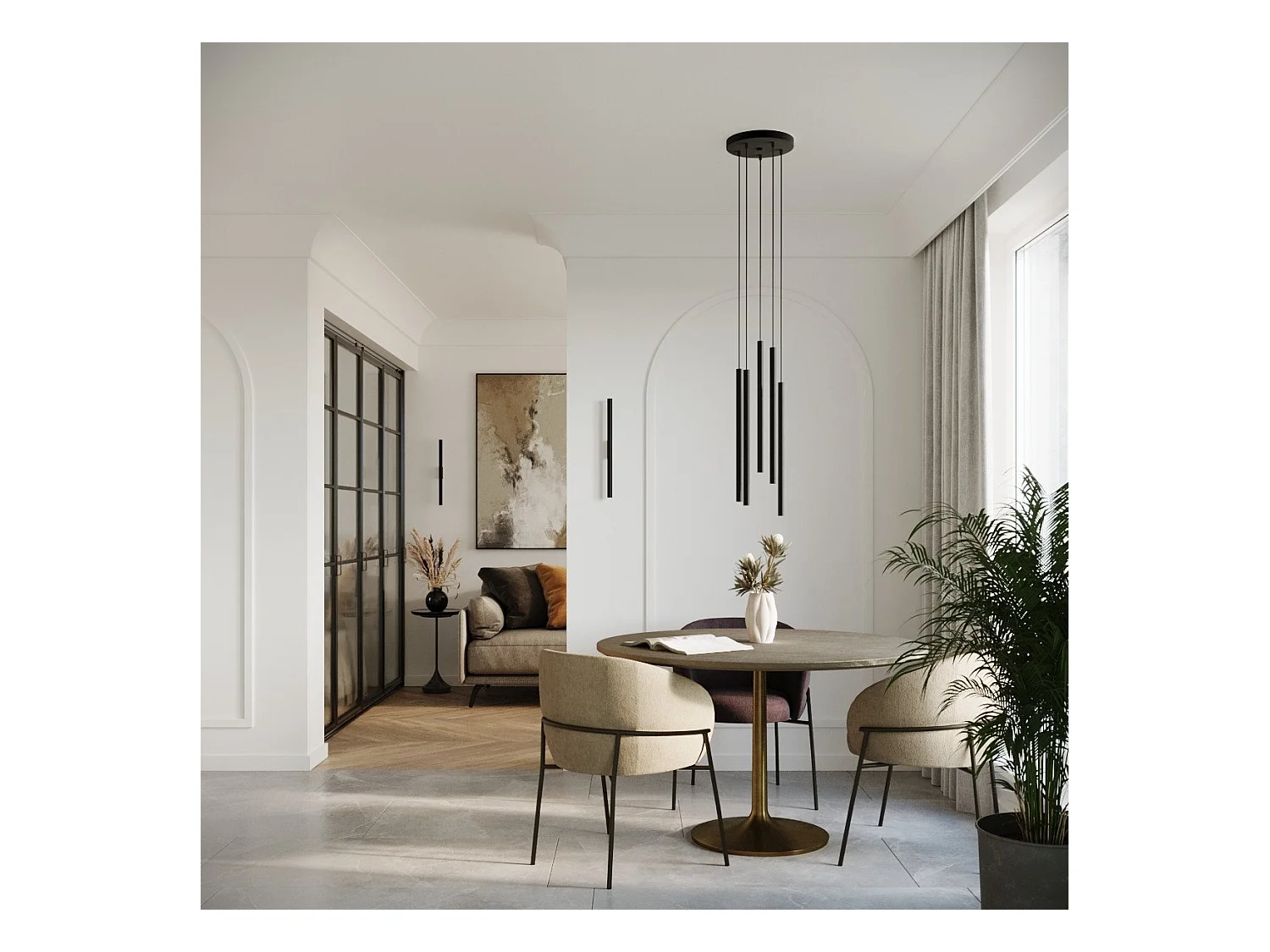 Lampe suspendue Novastel 2 noir