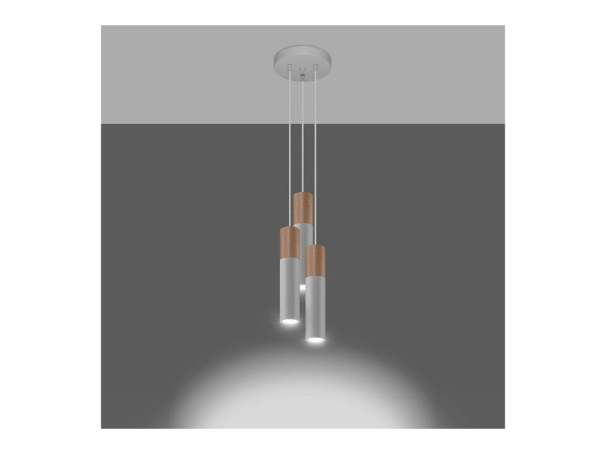 Lampe pendante Polaris 3P blanc