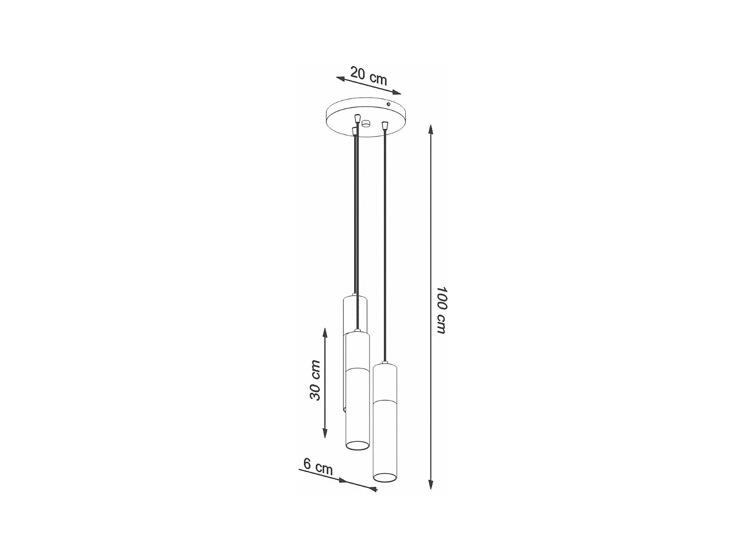 Lampe pendante Polaris 3P blanc