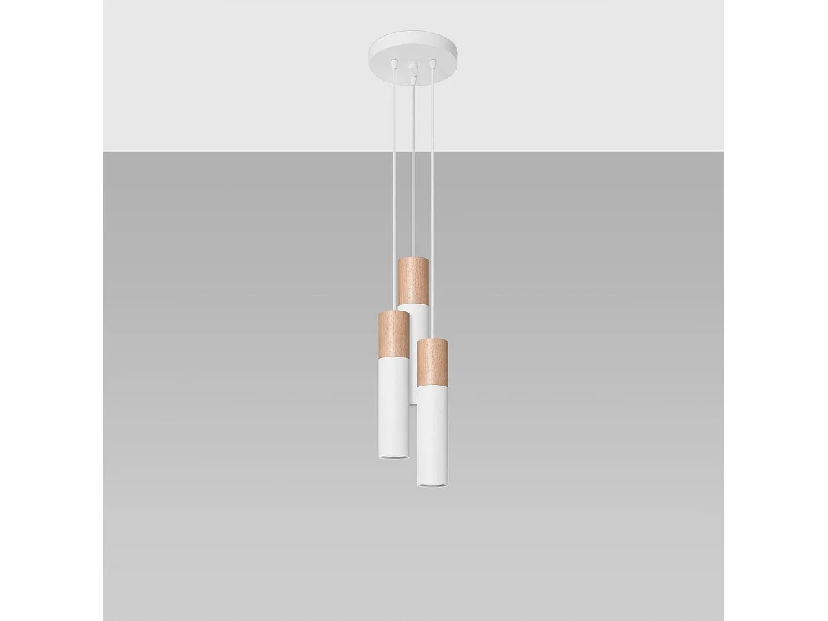 Lampe pendante Polaris 3P blanc