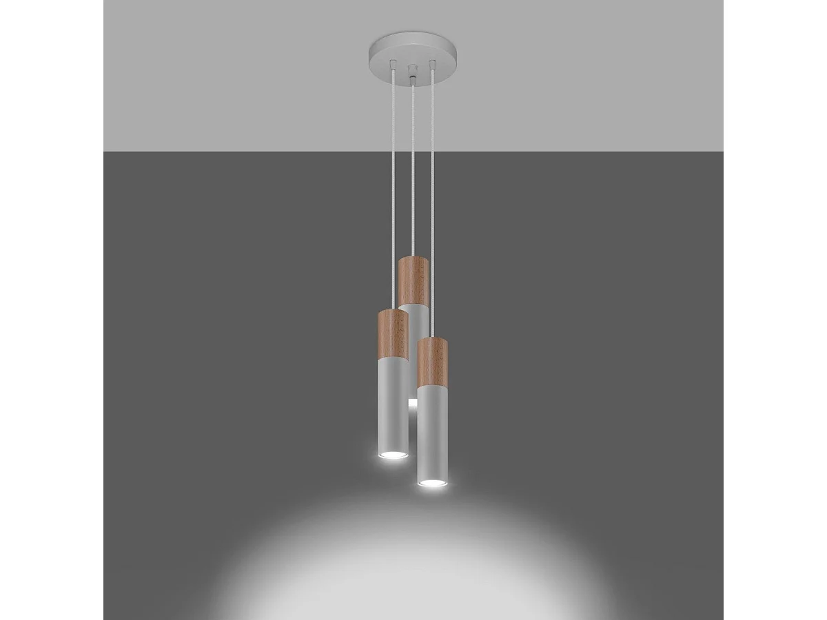 Lampe pendante Polaris 3P blanc