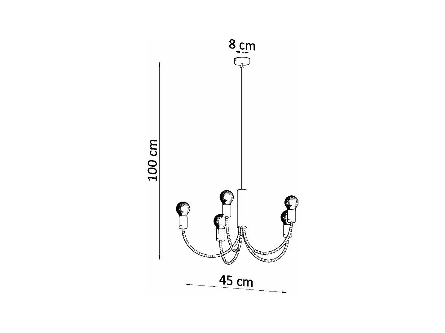 Lustre Polaris 5 noir