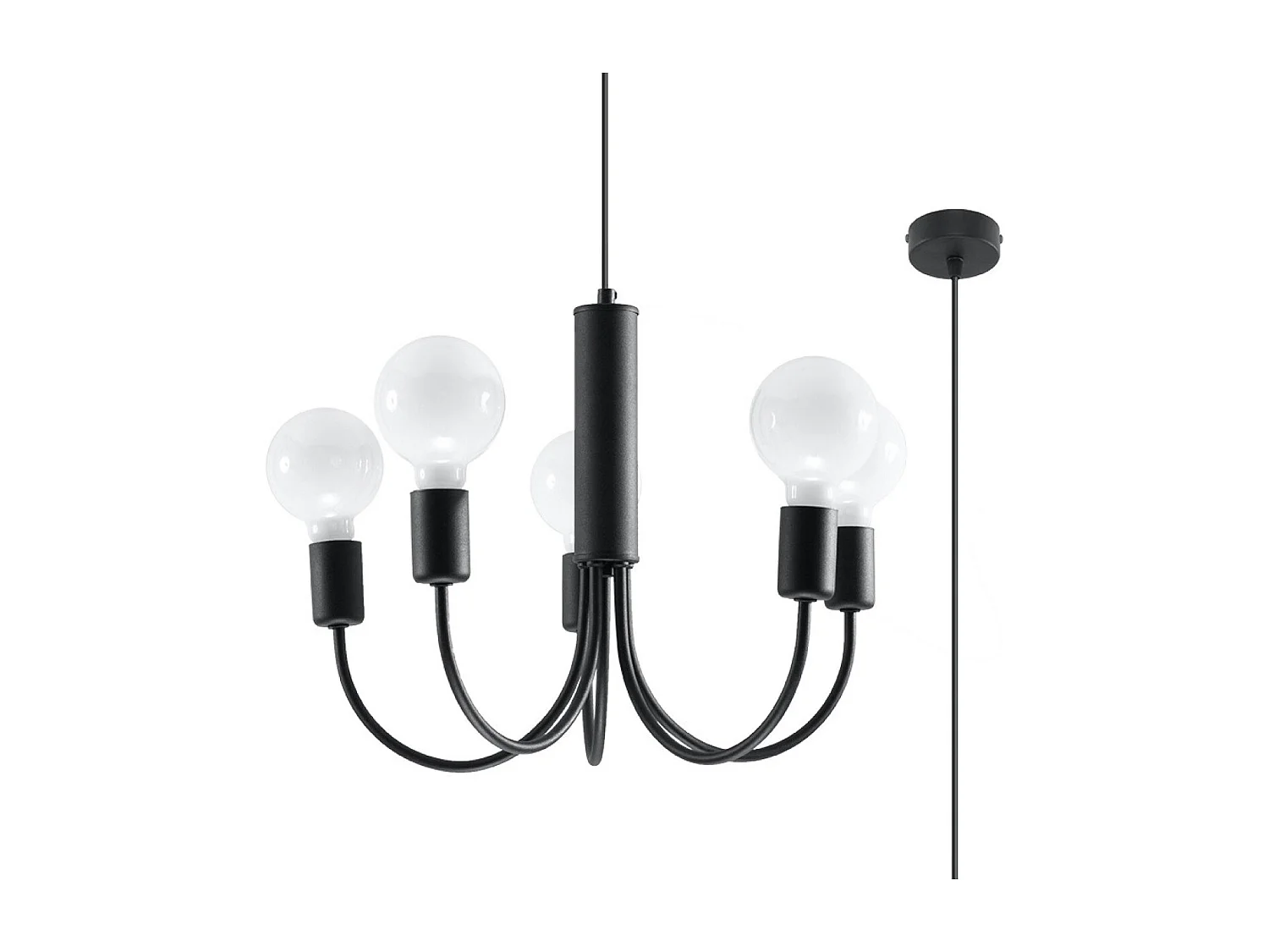 Lustre Polaris 5 noir