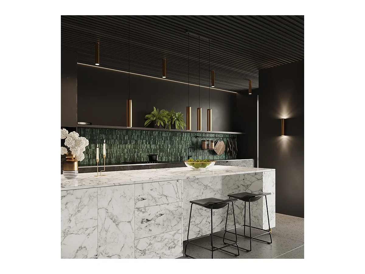 Lampe suspendue Luminis 1 or poli