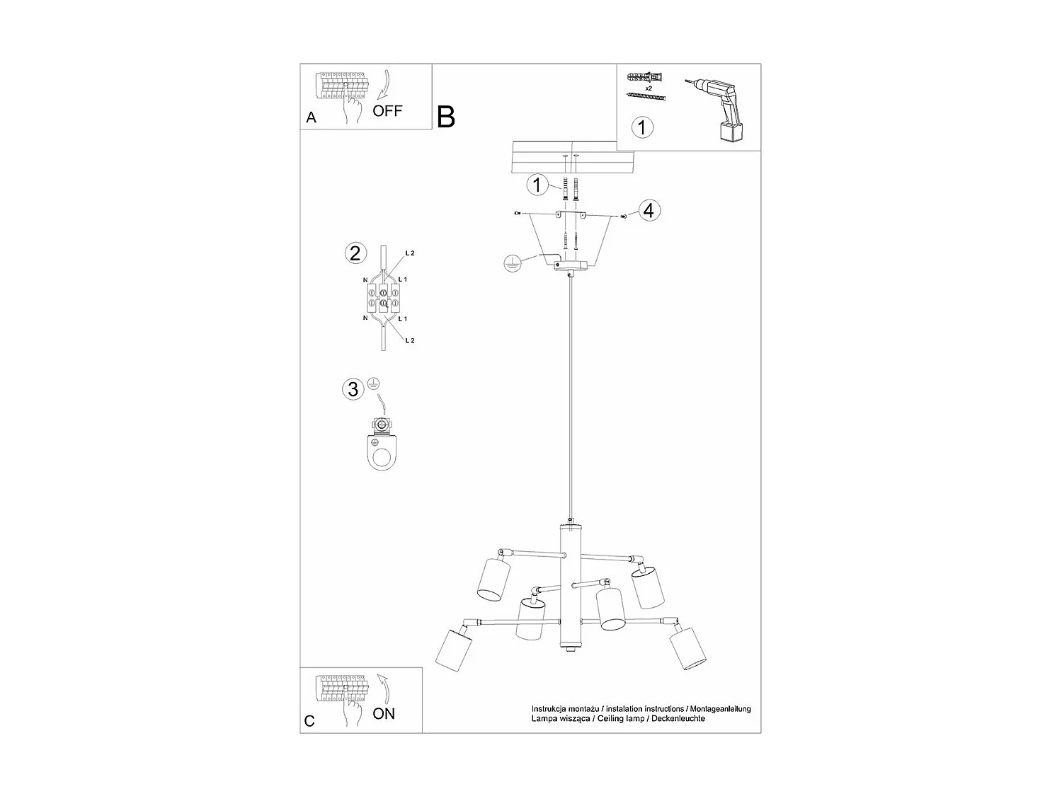 Lustre Lucida 6 blanc