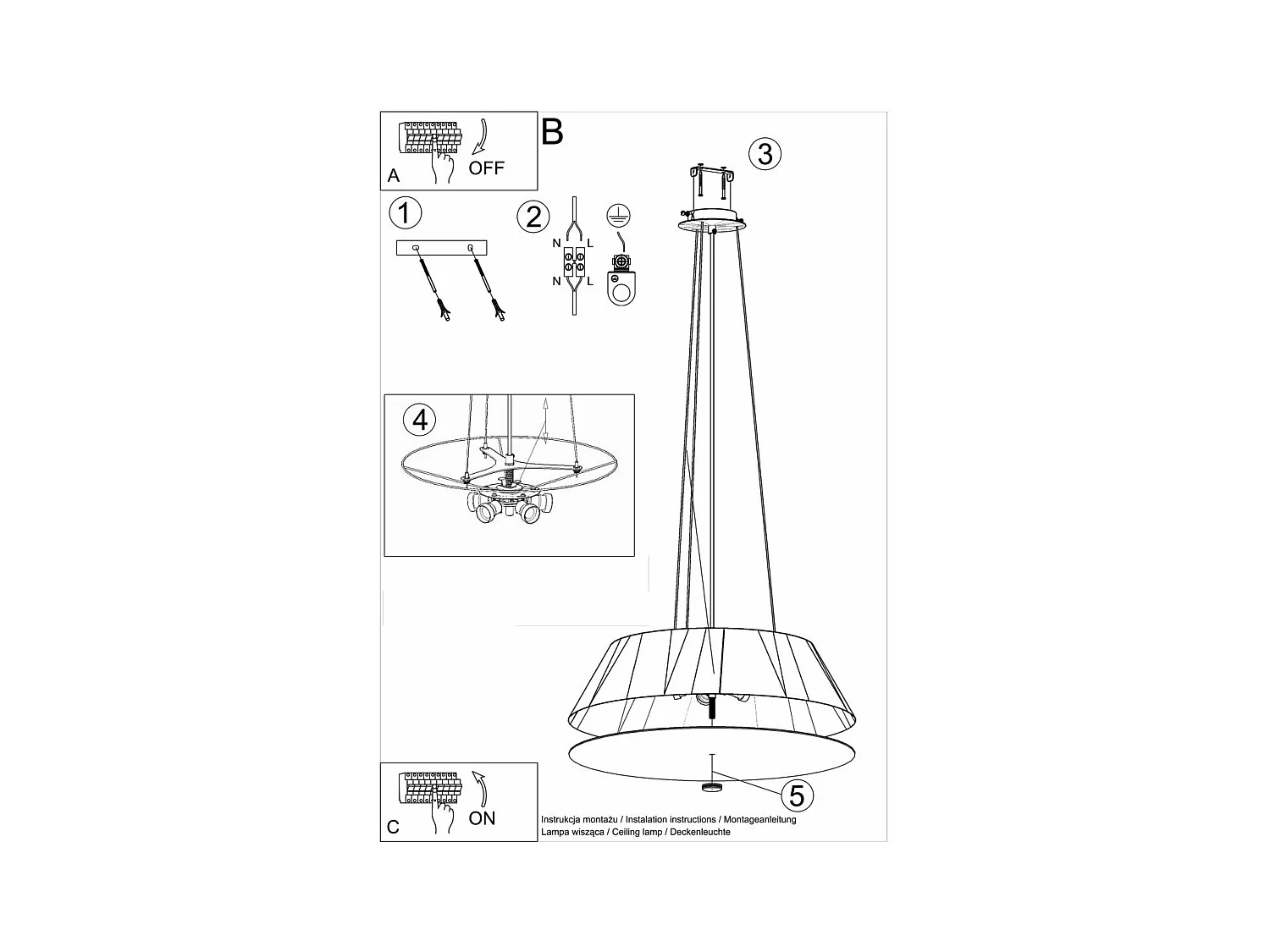 Lustre Soren 60 noir