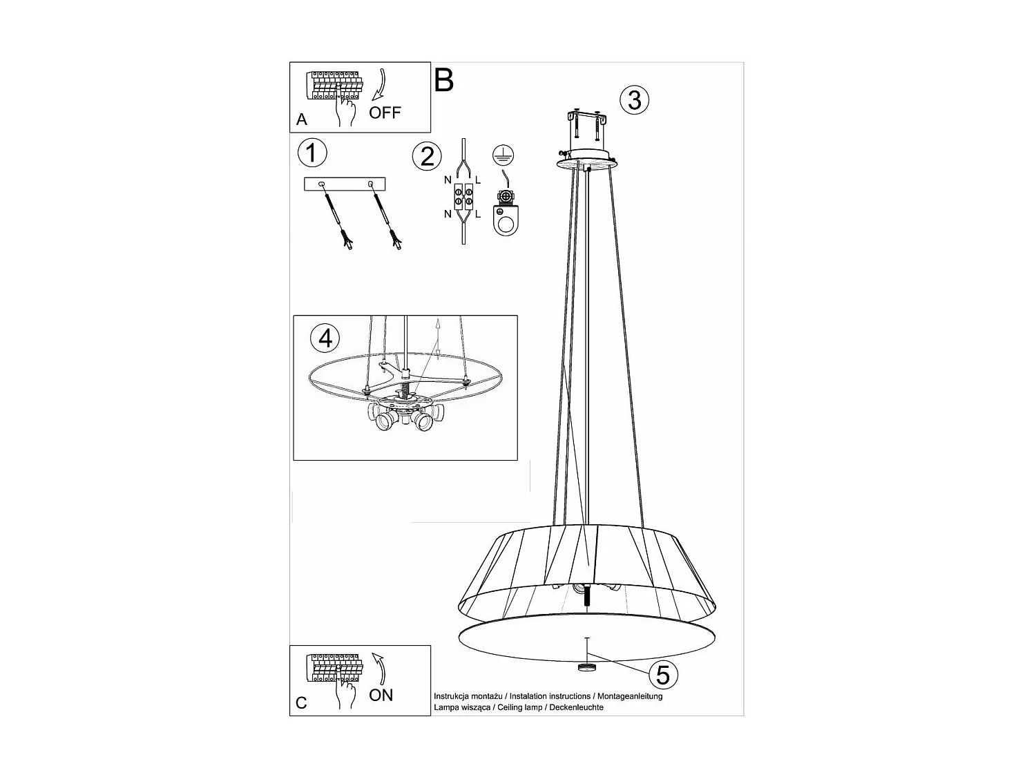 Lustre Soren 60 noir