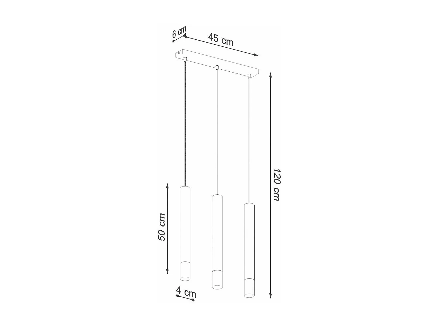 Lampe suspendue Ziva 3 blanc