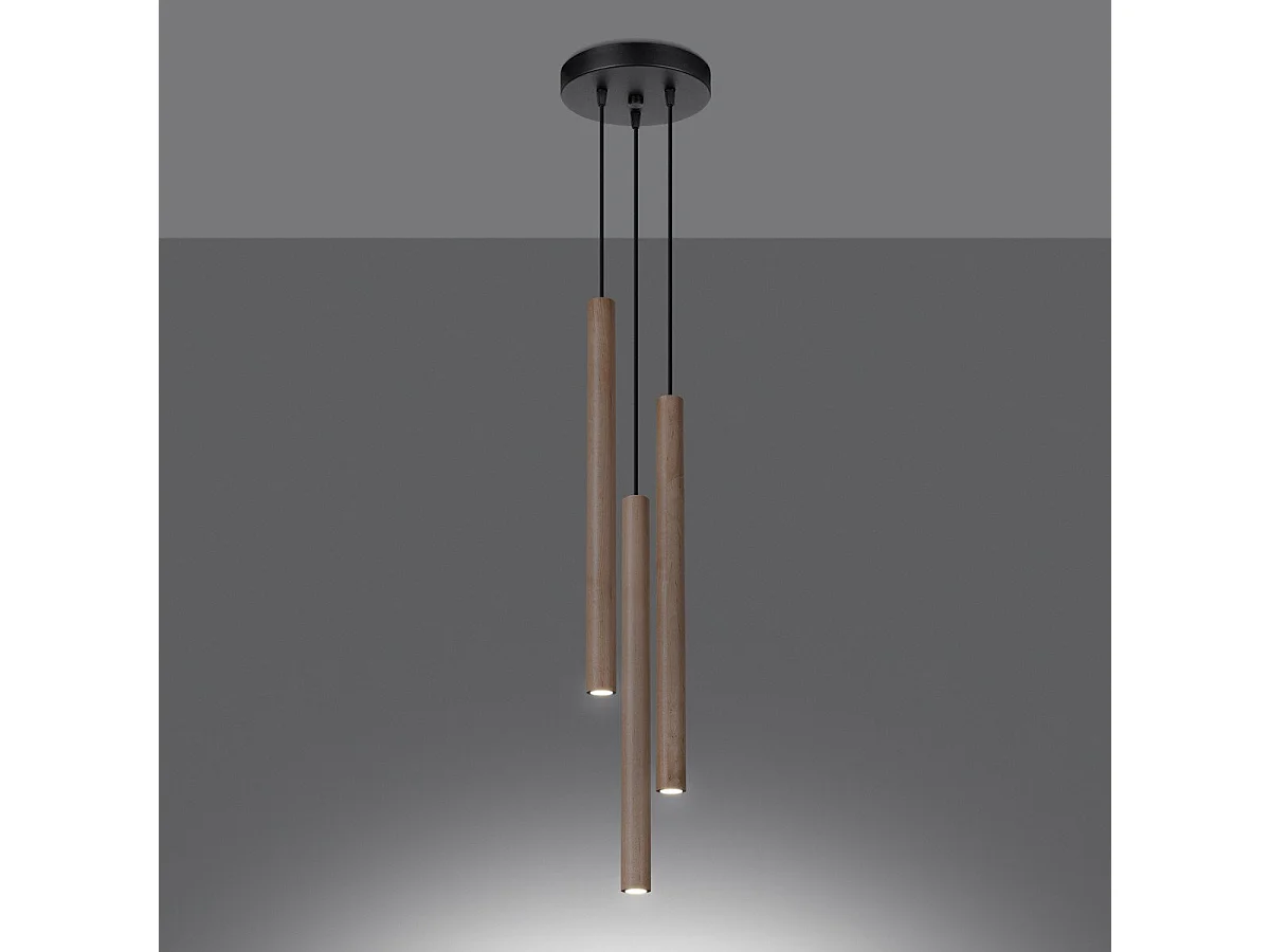 Lampe pendante Novastel 3P bois