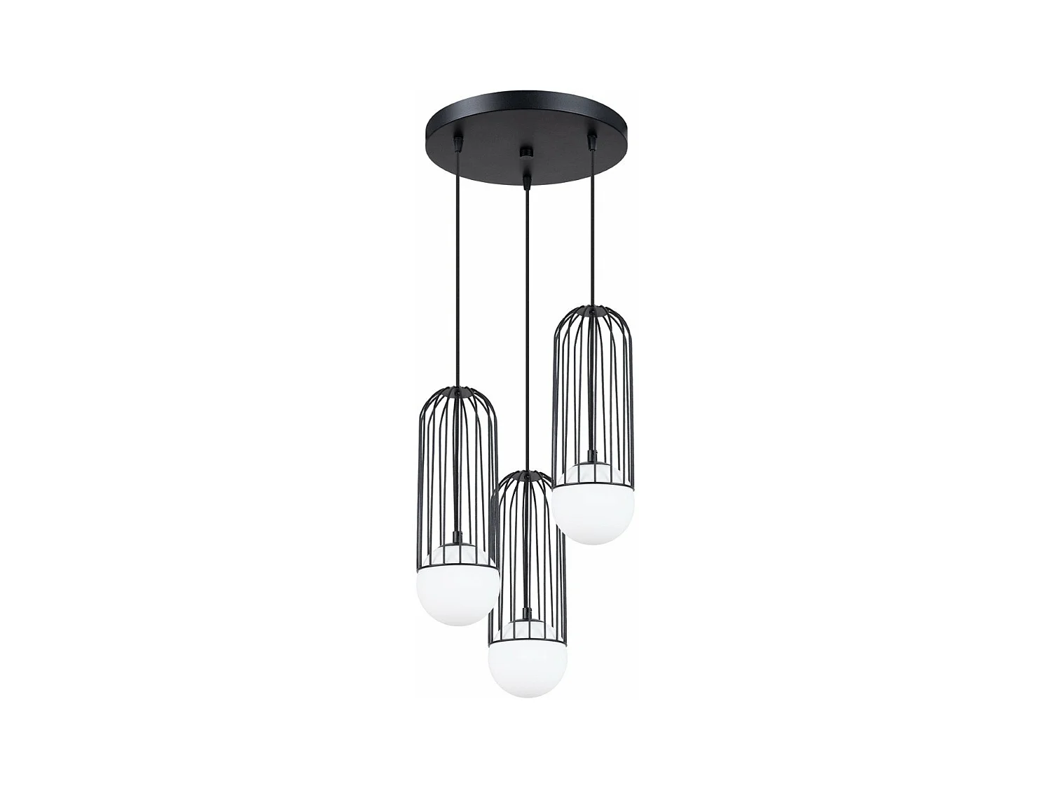 Lampe suspendue Borealys 3P noir