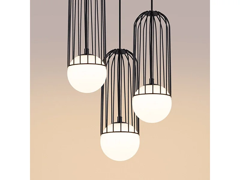 Lampe suspendue Borealys 3P noir