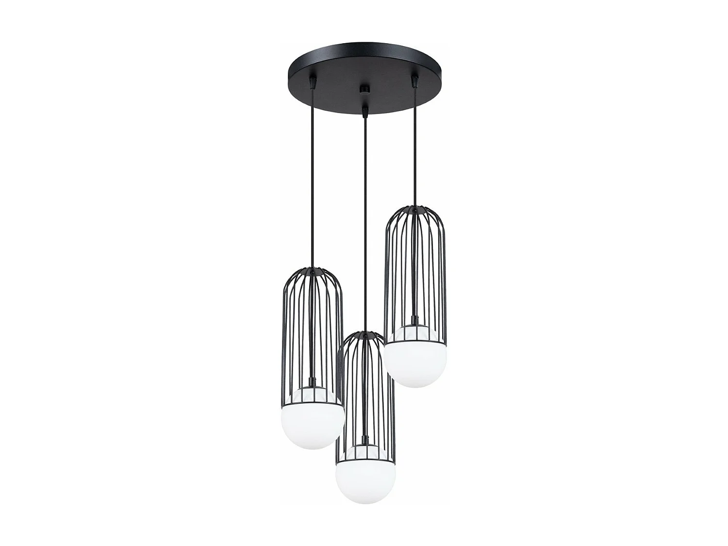 Lampe suspendue Borealys 3P noir