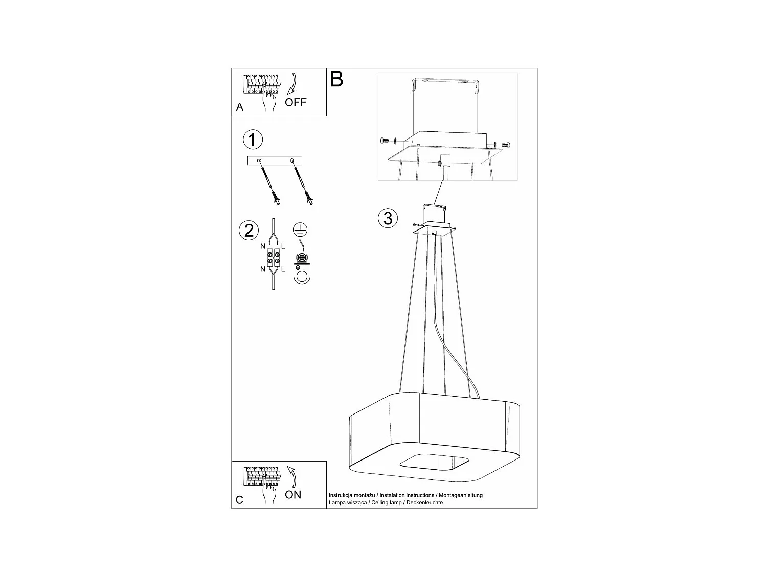 Lustre Sunny 60 blanc