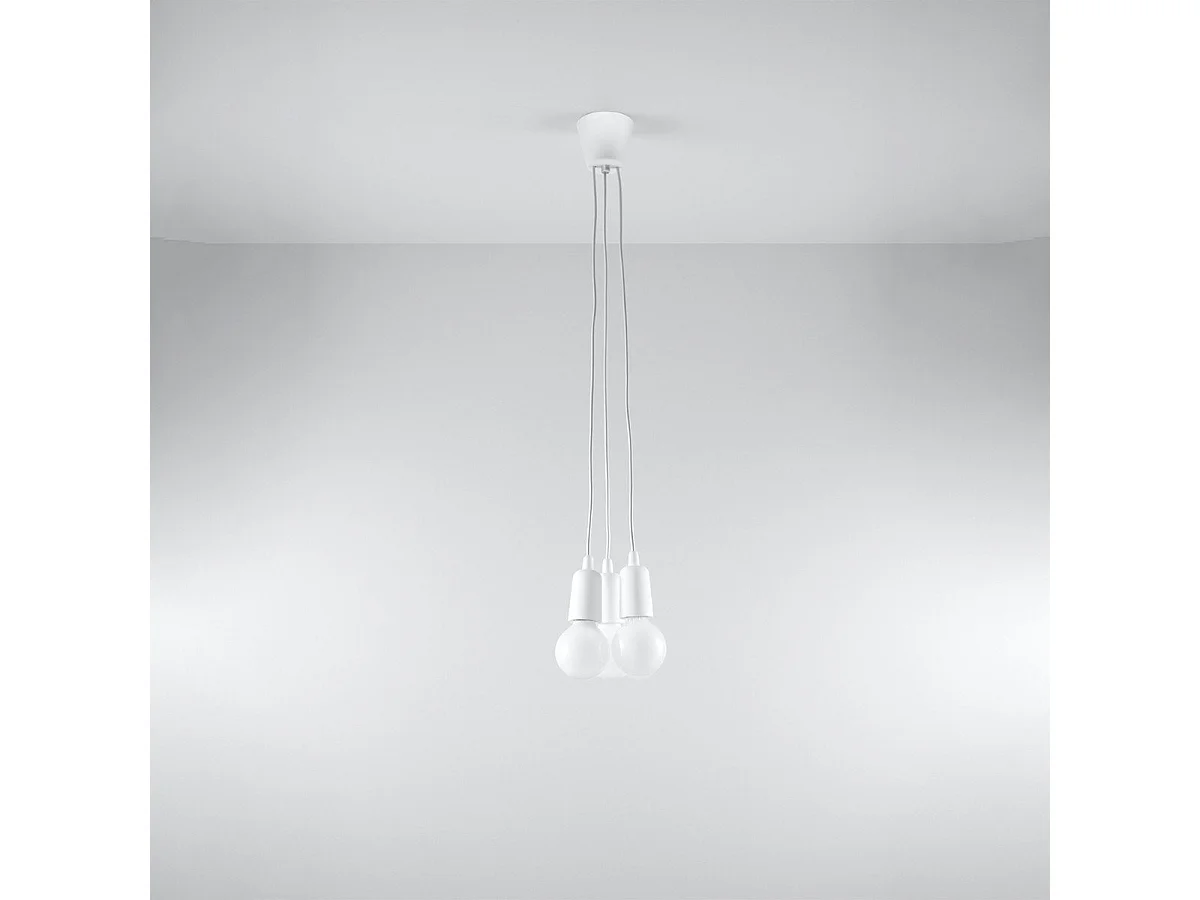 Lampe suspendue Dione 3 blanc