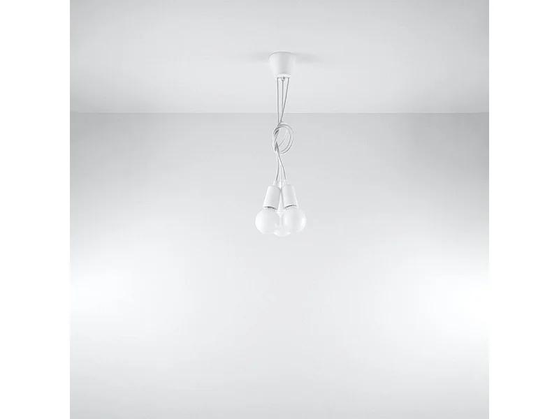 Lampe suspendue Dione 3 blanc