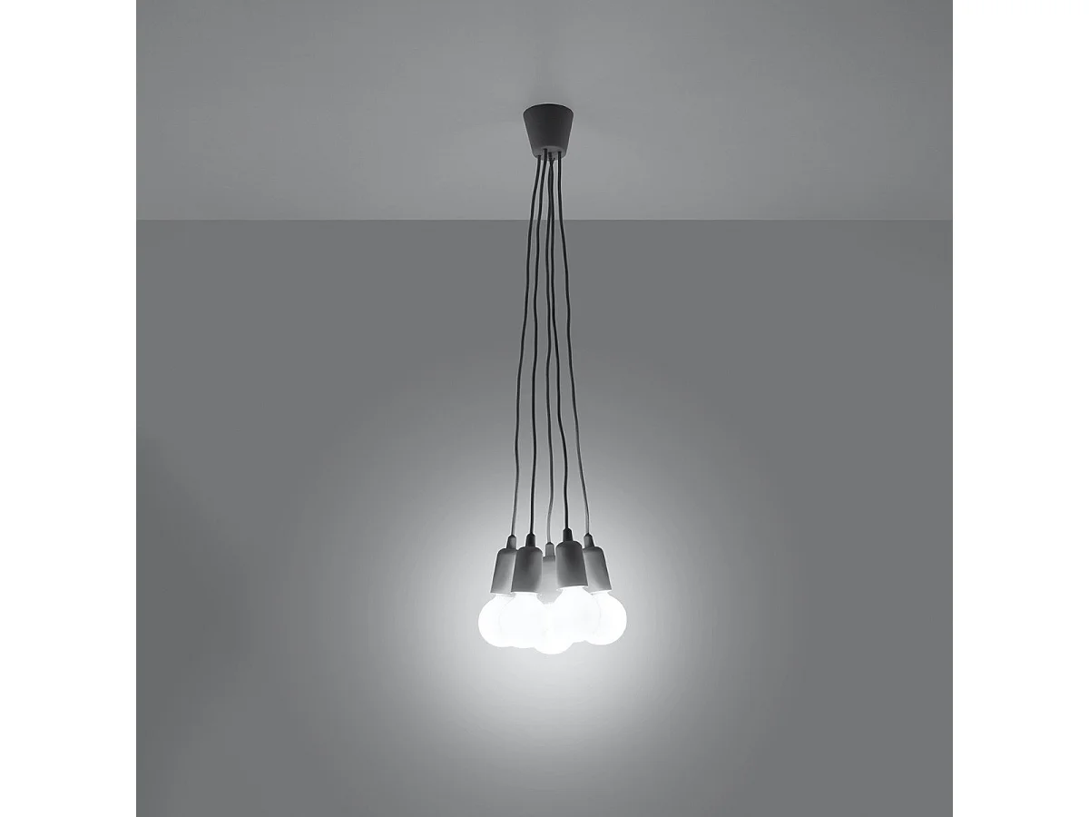 Lampe suspendue Dione 5 gris