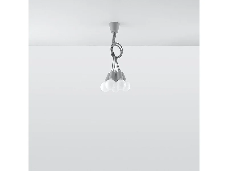Lampe suspendue Dione 5 gris