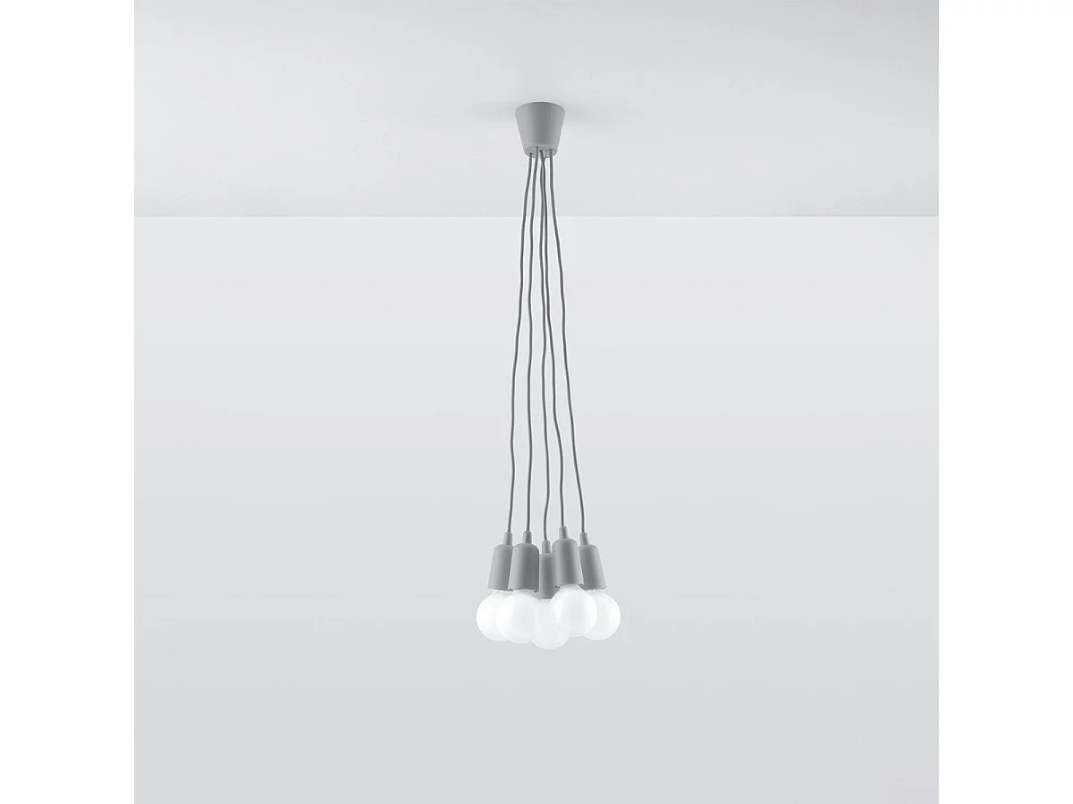 Lampe suspendue Dione 5 gris
