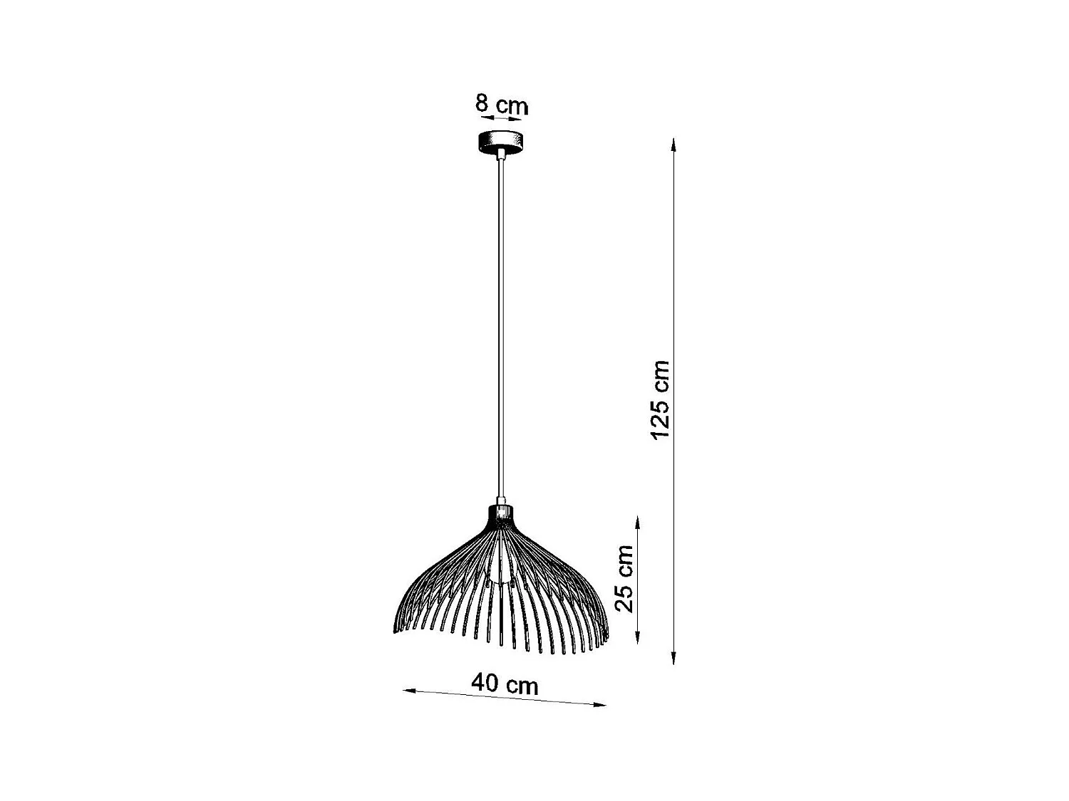 Lampe pendante Nashit noir