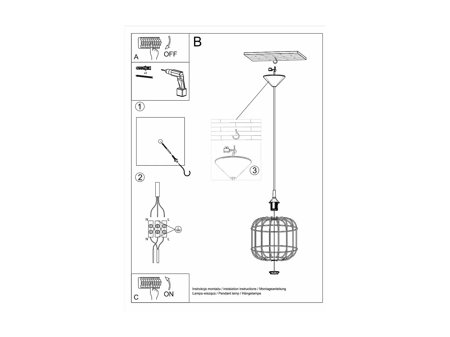 Lampe suspendue Centauri blanc