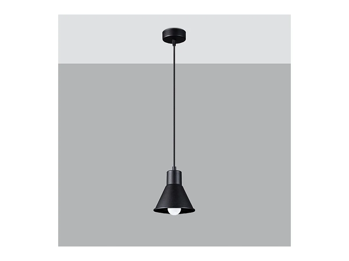 Lampe pendante Yara 1 noir [E27].