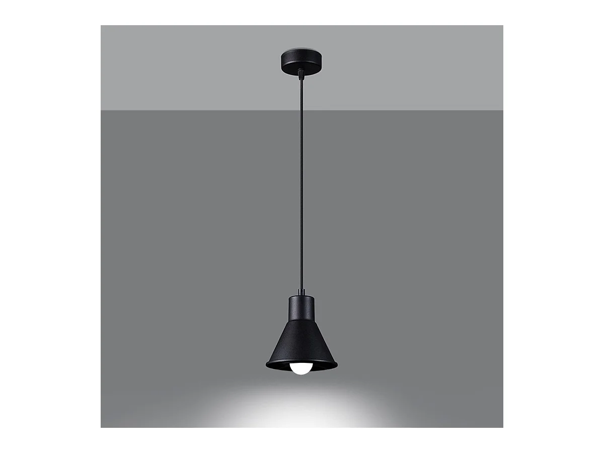 Lampe pendante Yara 1 noir [E27].