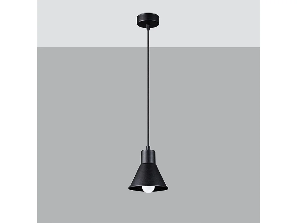 Lampe pendante Yara 1 noir [E27].