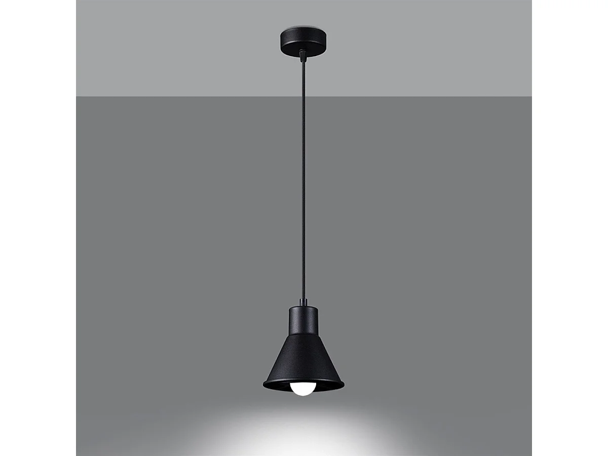 Lampe pendante Yara 1 noir [E27].