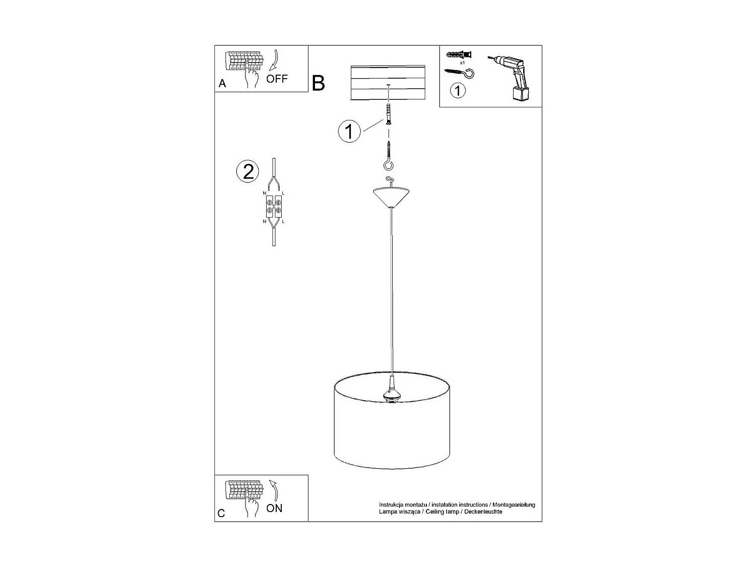 Lampe suspendue UNICORN 40