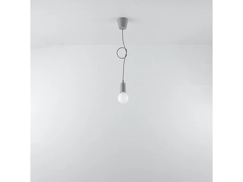 Lampe suspendue Dione 1 gris