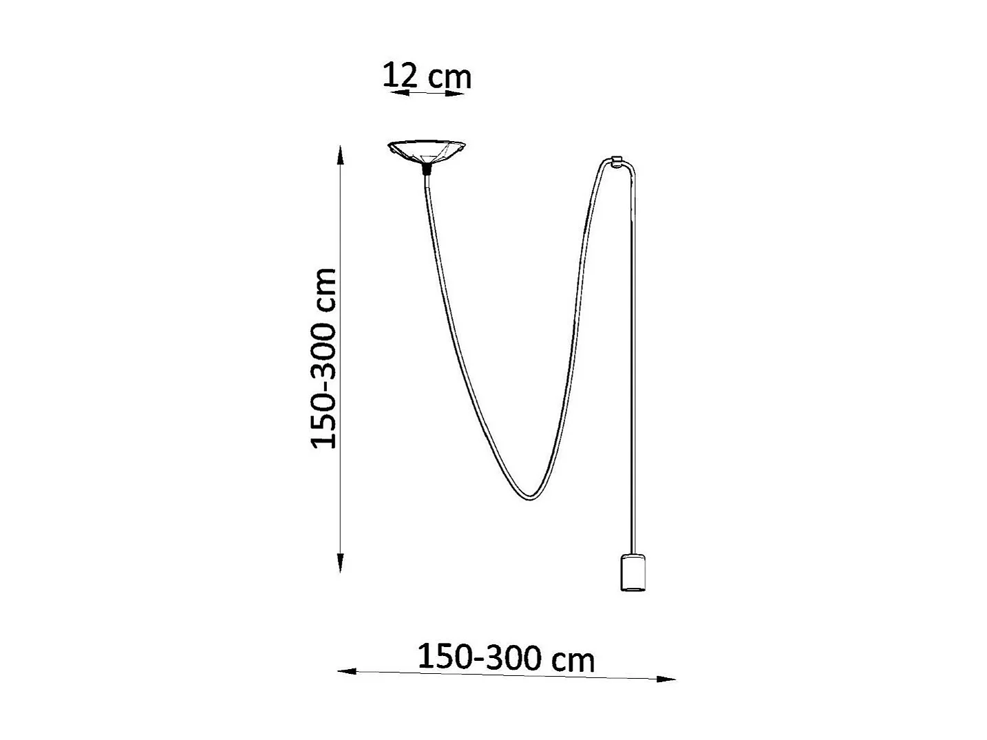Lampe suspendue Electra 1 noir